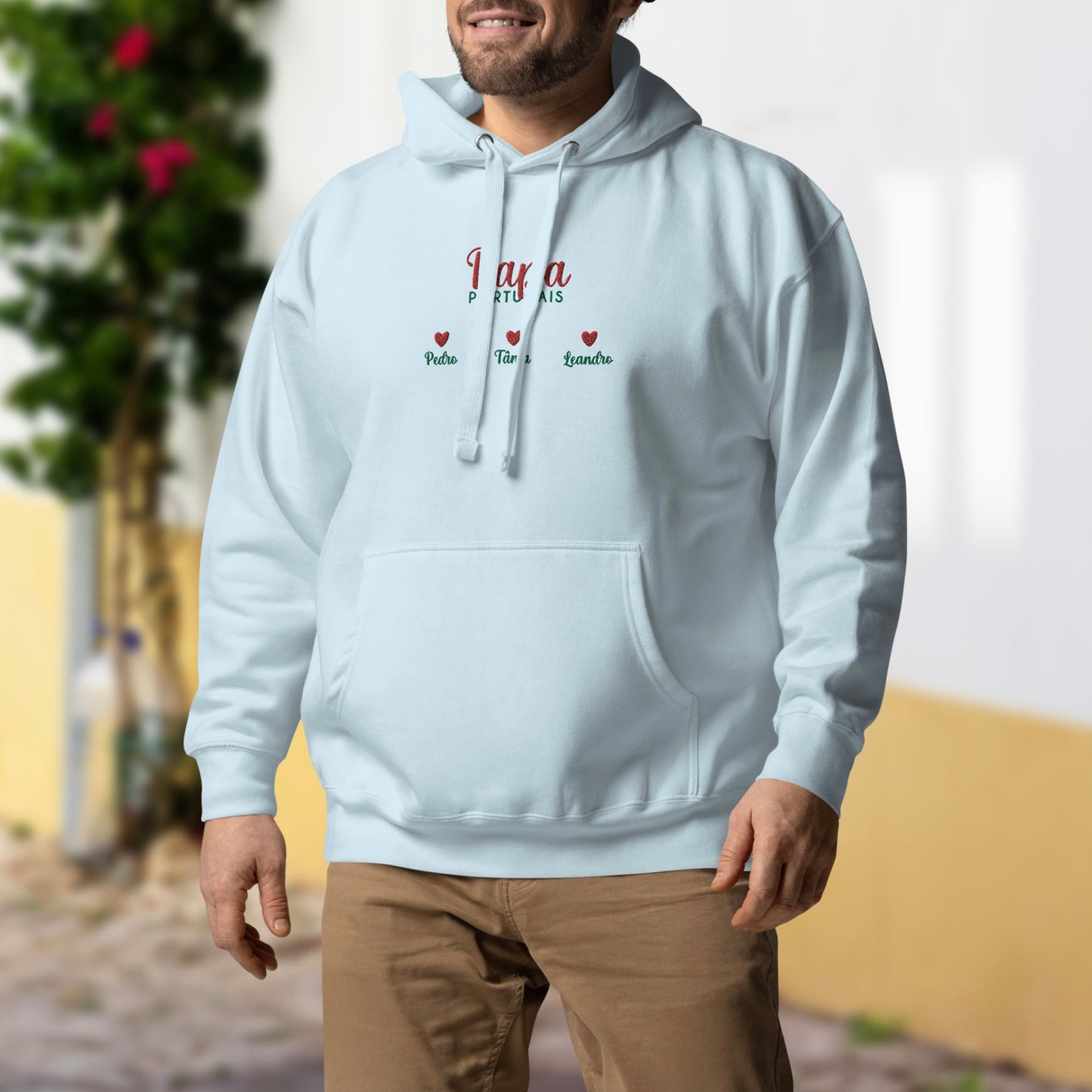 Capuz bordado “Portuguese Dad” personalizável
