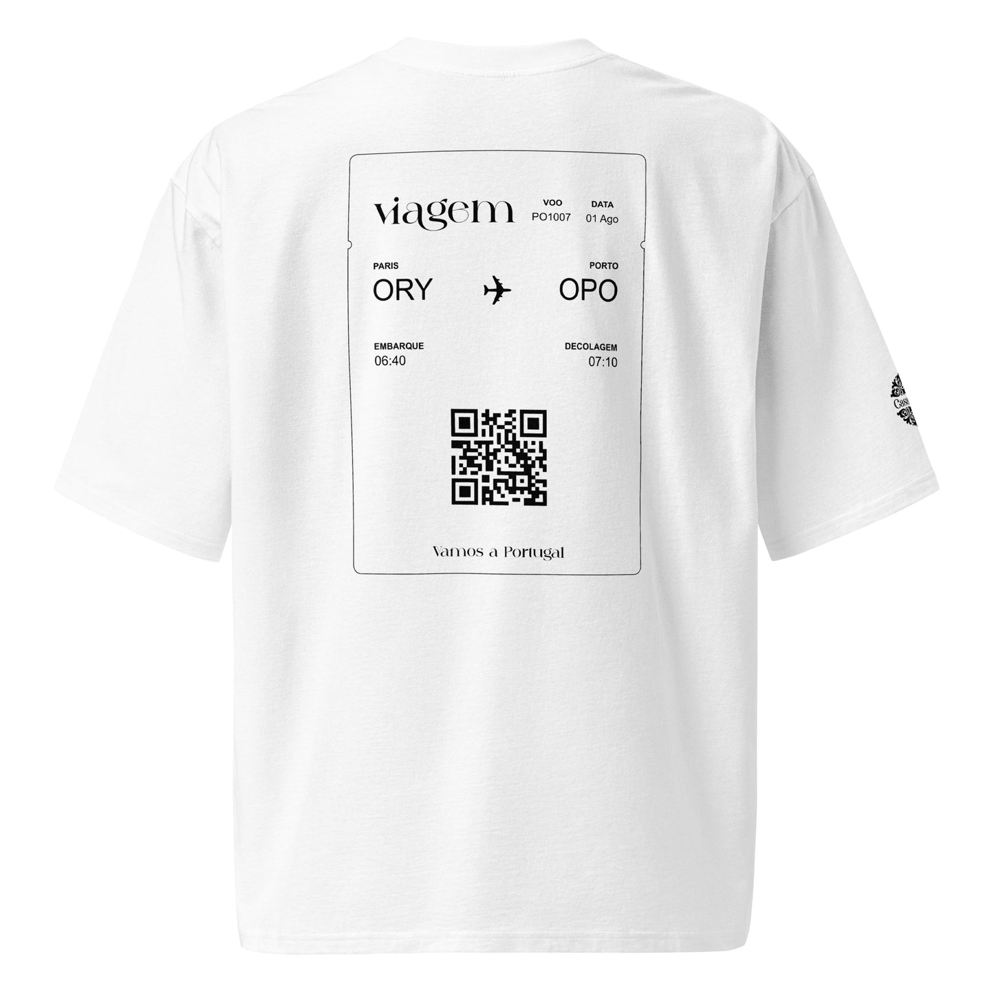 T-shirt oversize « Paris - Porto » personnalisable