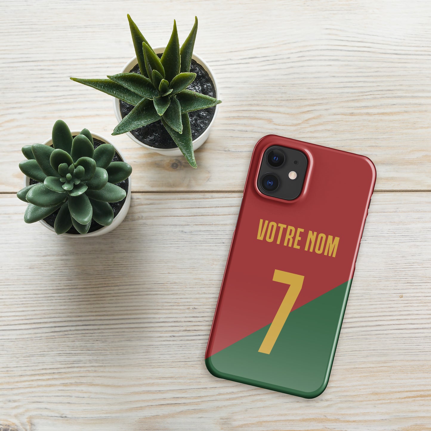Capa rígida personalizável para iPhone “Portugal Jersey”