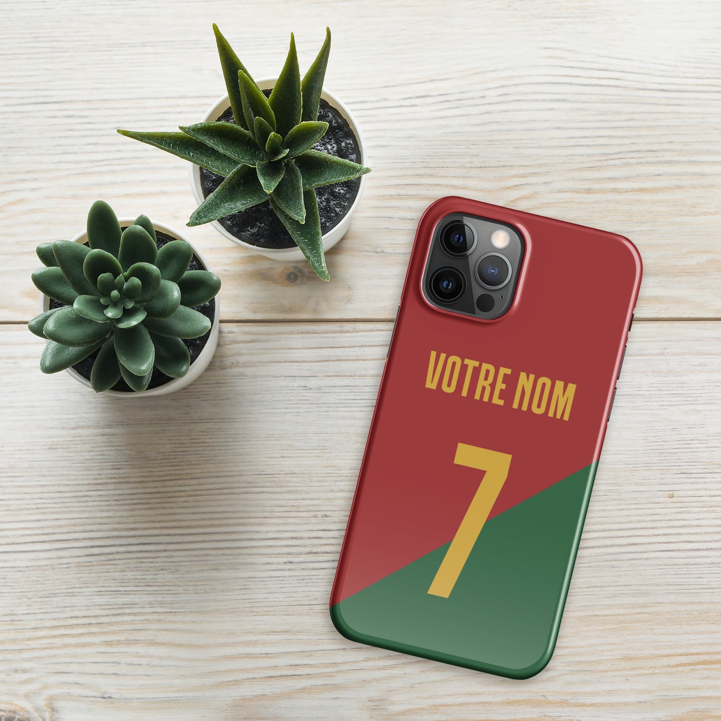 Capa rígida personalizável para iPhone “Portugal Jersey”