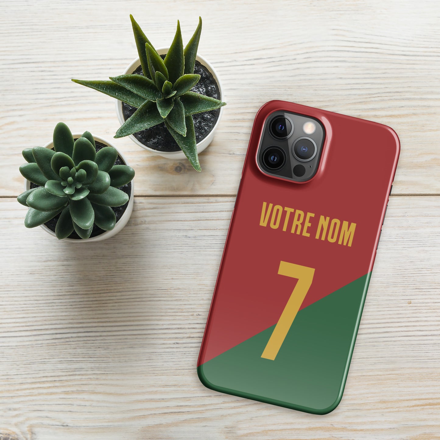 Capa rígida personalizável para iPhone “Portugal Jersey”