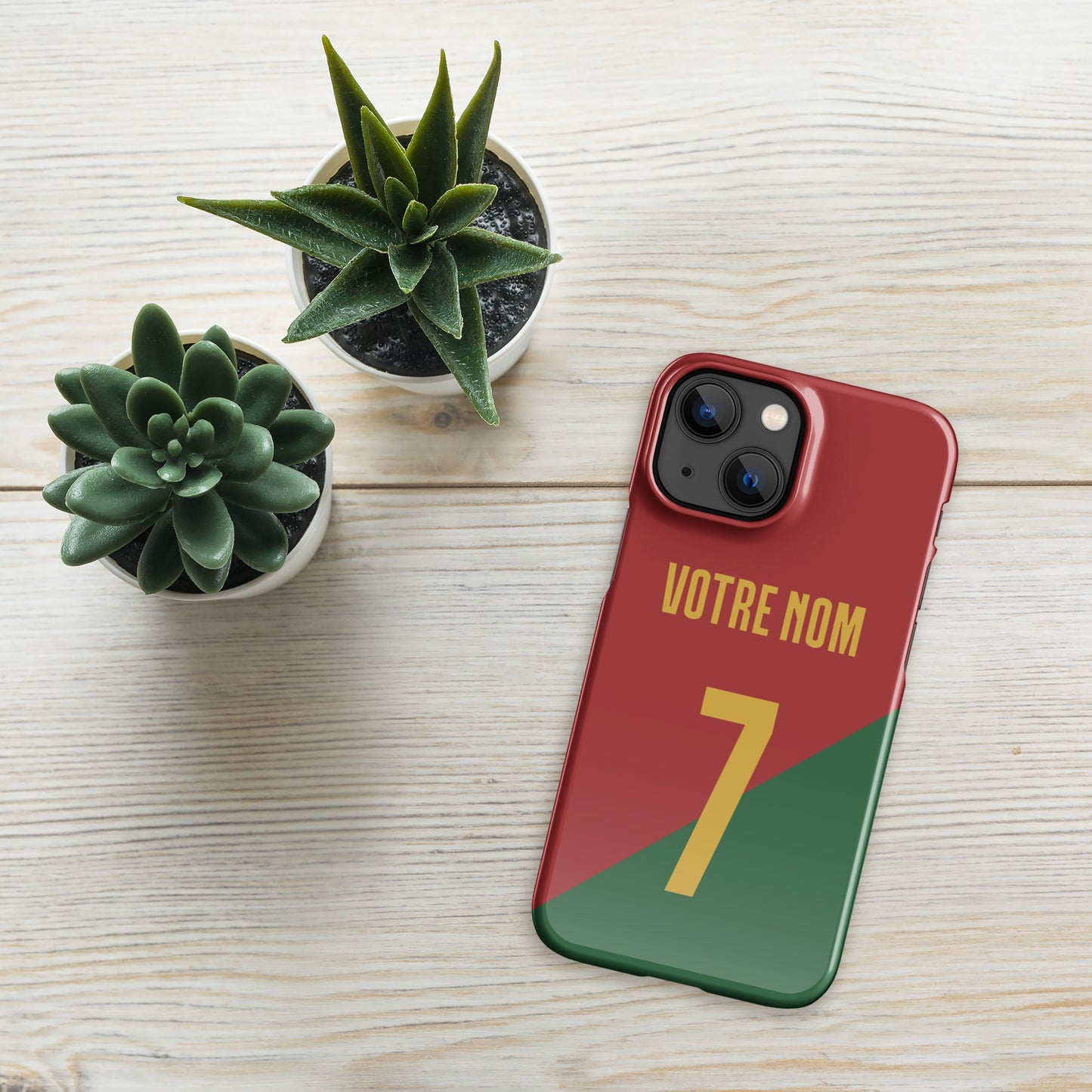 Capa rígida personalizável para iPhone “Portugal Jersey”