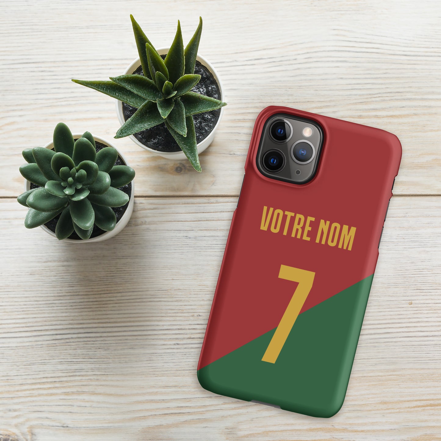 Capa rígida personalizável para iPhone “Portugal Jersey”