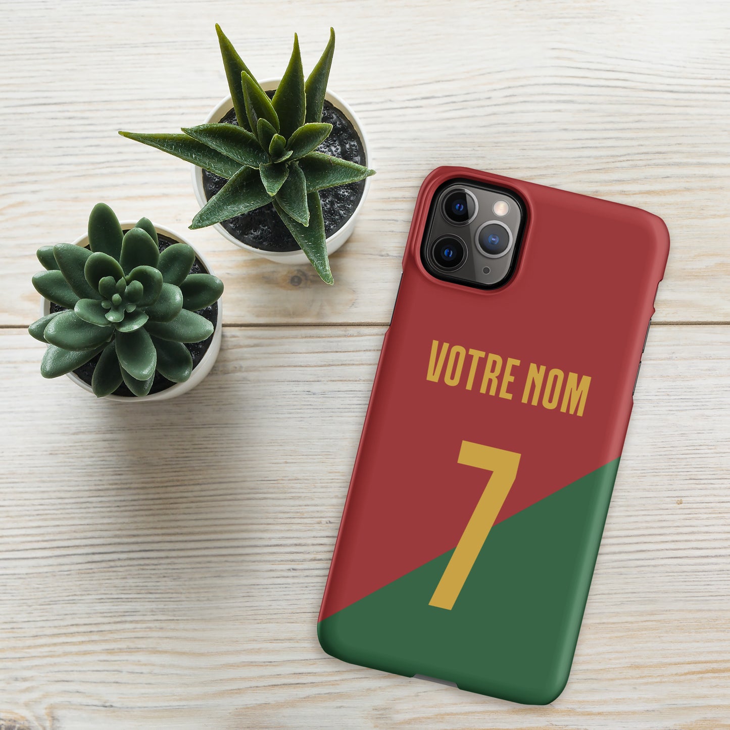 Capa rígida personalizável para iPhone “Portugal Jersey”