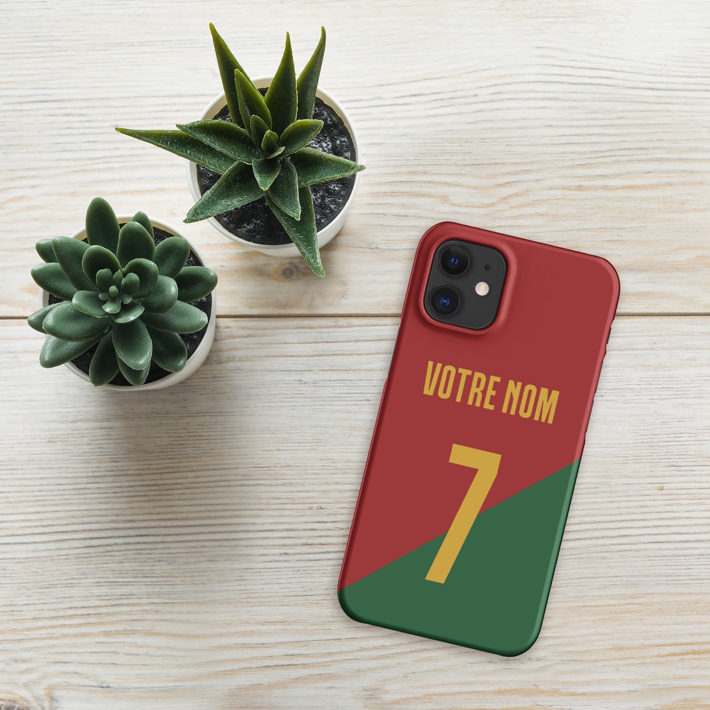 Capa rígida personalizável para iPhone “Portugal Jersey”
