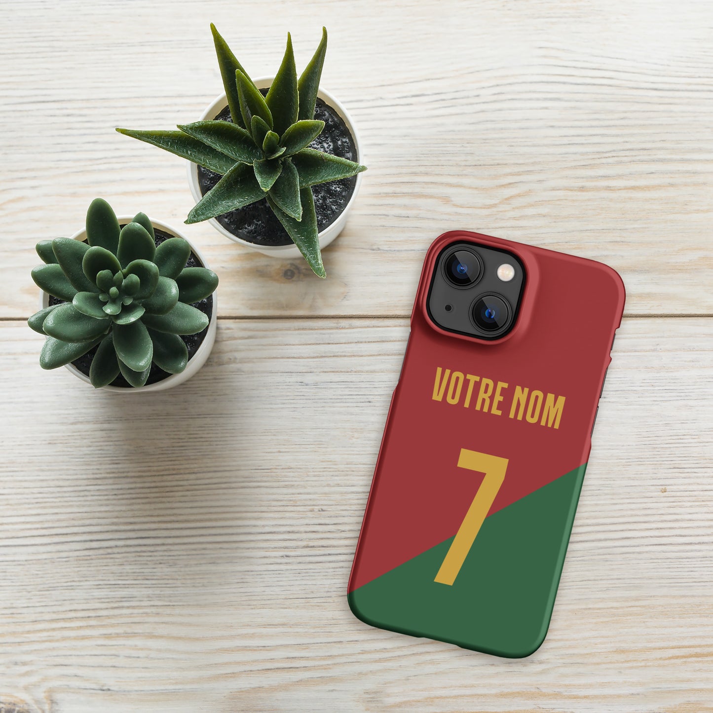 Capa rígida personalizável para iPhone “Portugal Jersey”