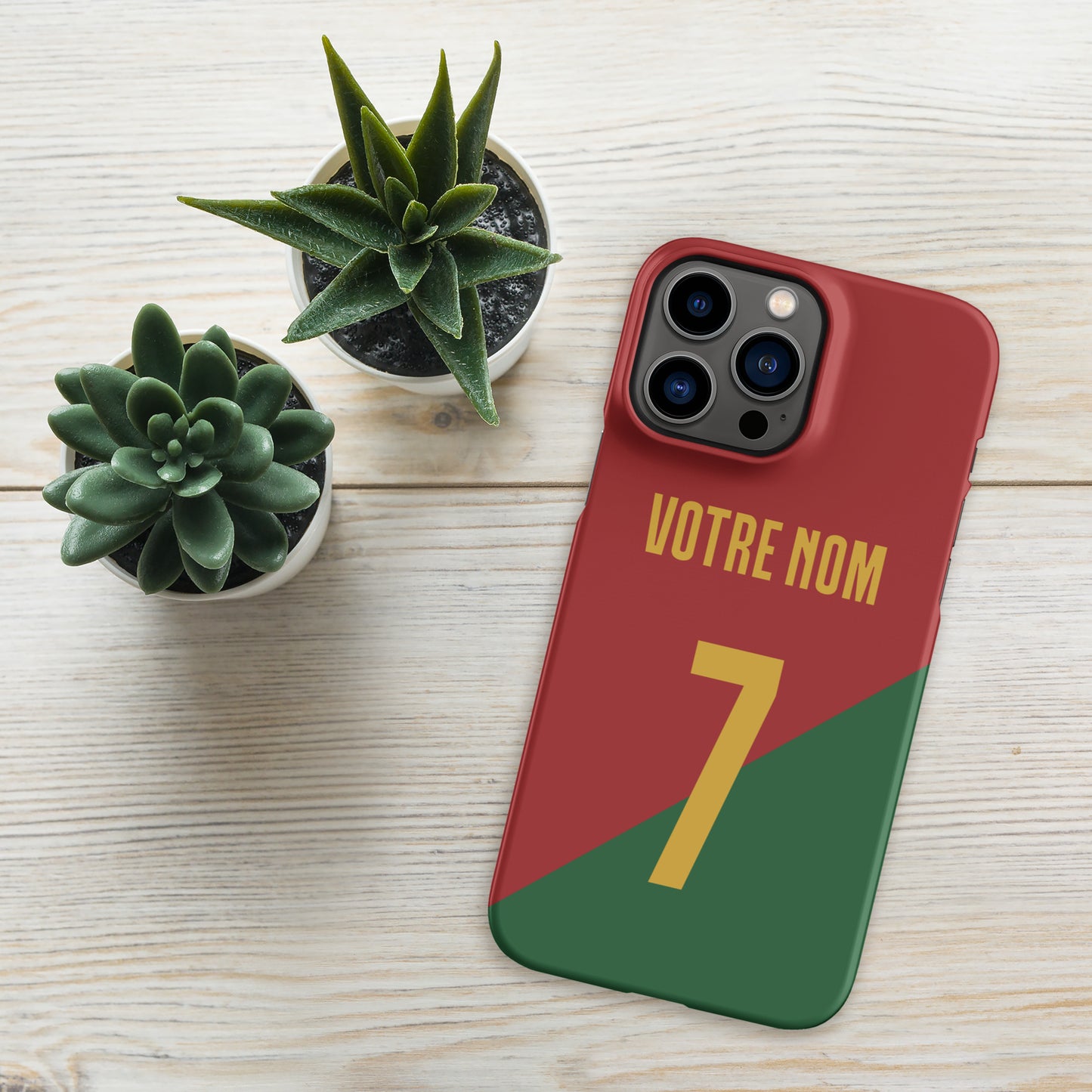 Capa rígida personalizável para iPhone “Portugal Jersey”