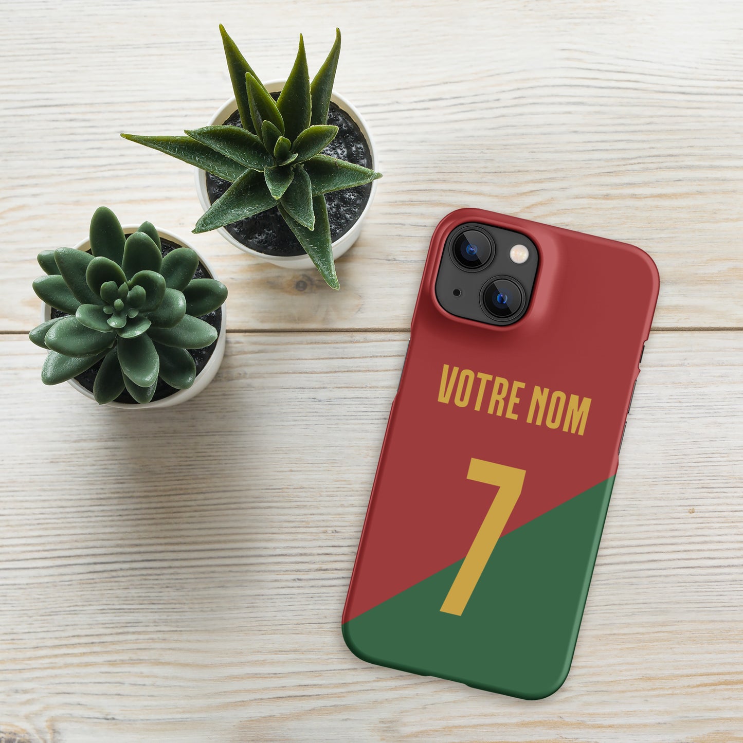 Capa rígida personalizável para iPhone “Portugal Jersey”