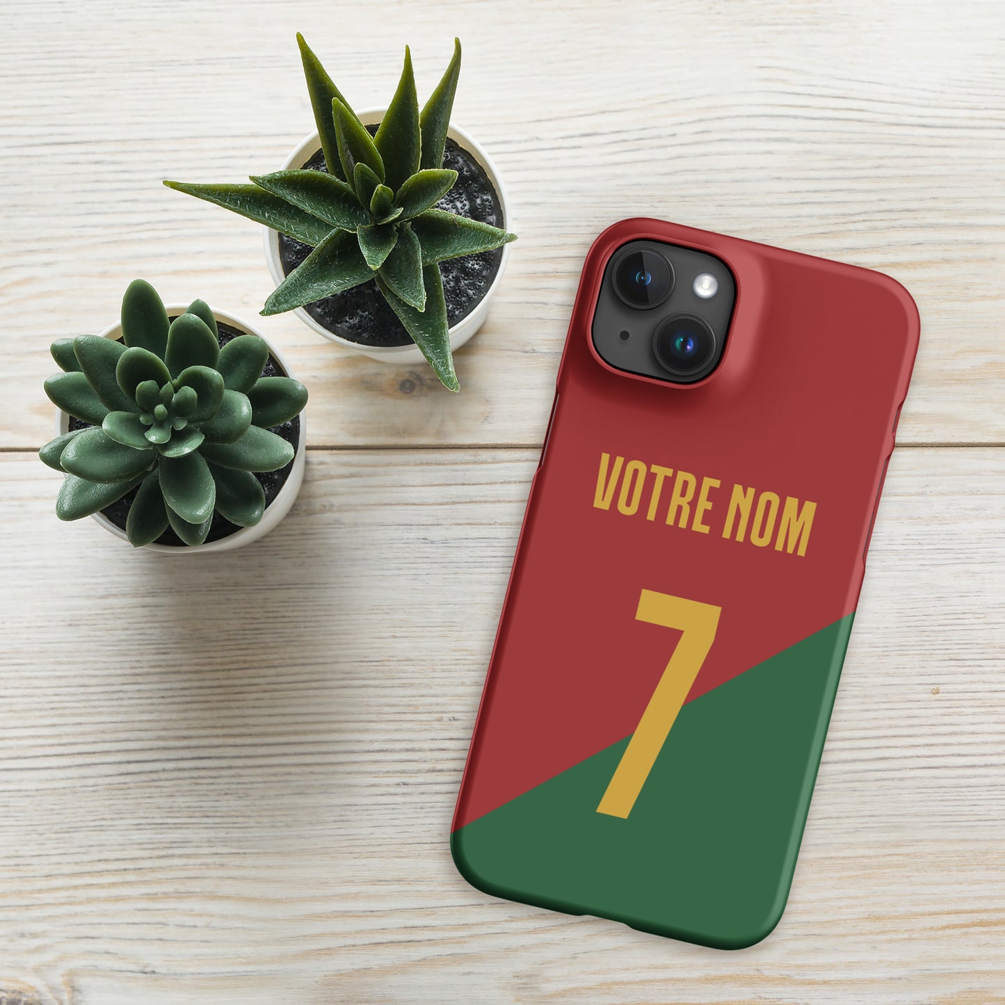 Capa rígida personalizável para iPhone “Portugal Jersey”