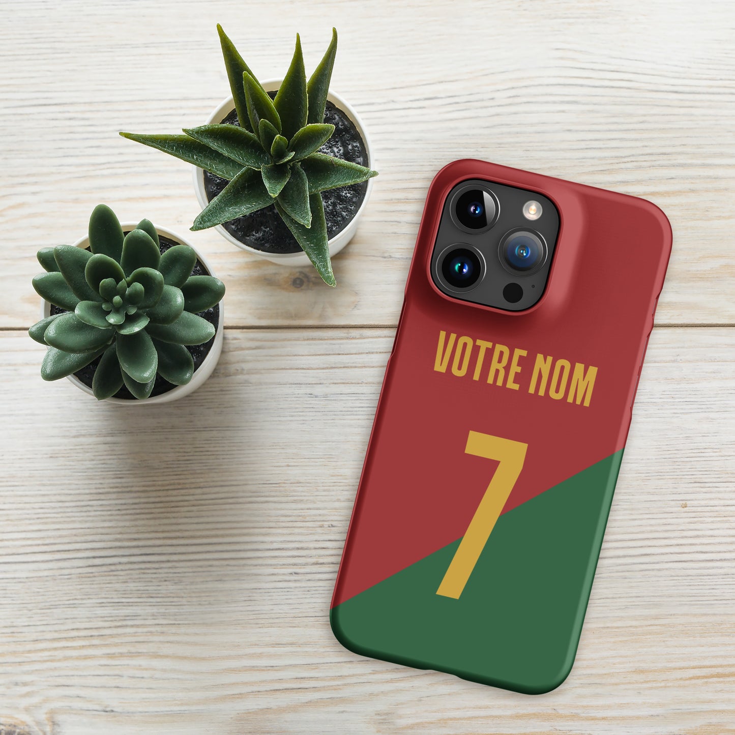 Capa rígida personalizável para iPhone “Portugal Jersey”