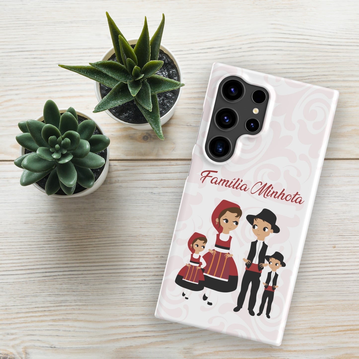 Coque Samsung rigide "Família Minhota" personnalisable