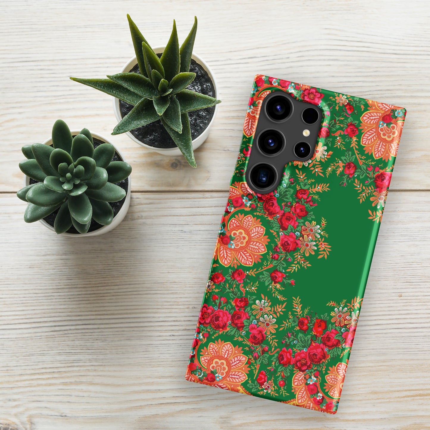 Coque Samsung rigide « Foulard portugais Minhoto vert »