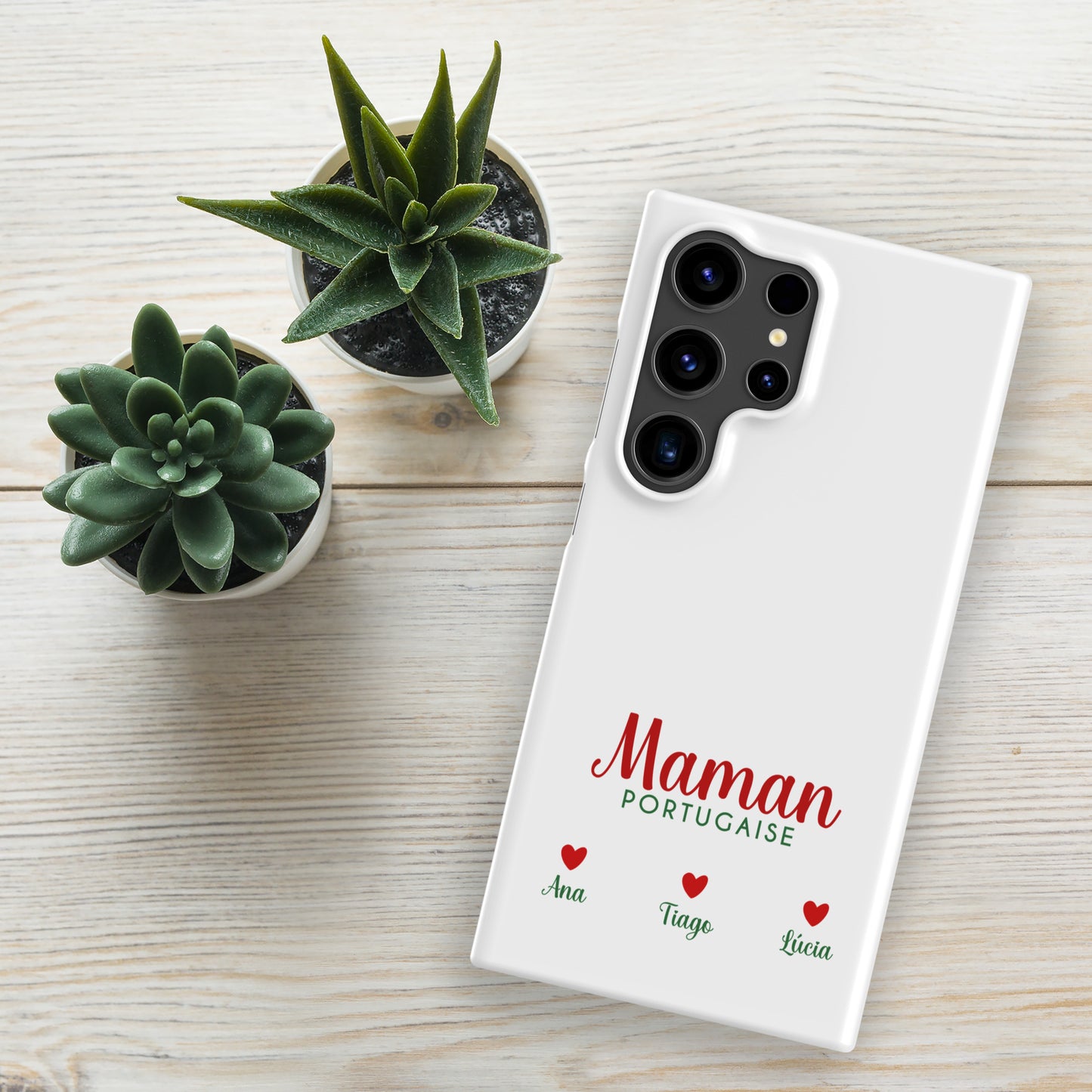 Coque Samsung rigide « Maman portugaise » personnalisable