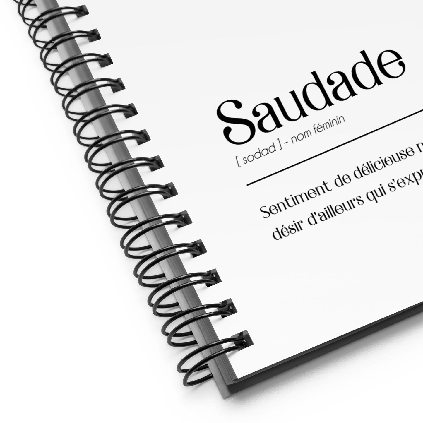 Caderno espiral A5 “Definição de Saudade”