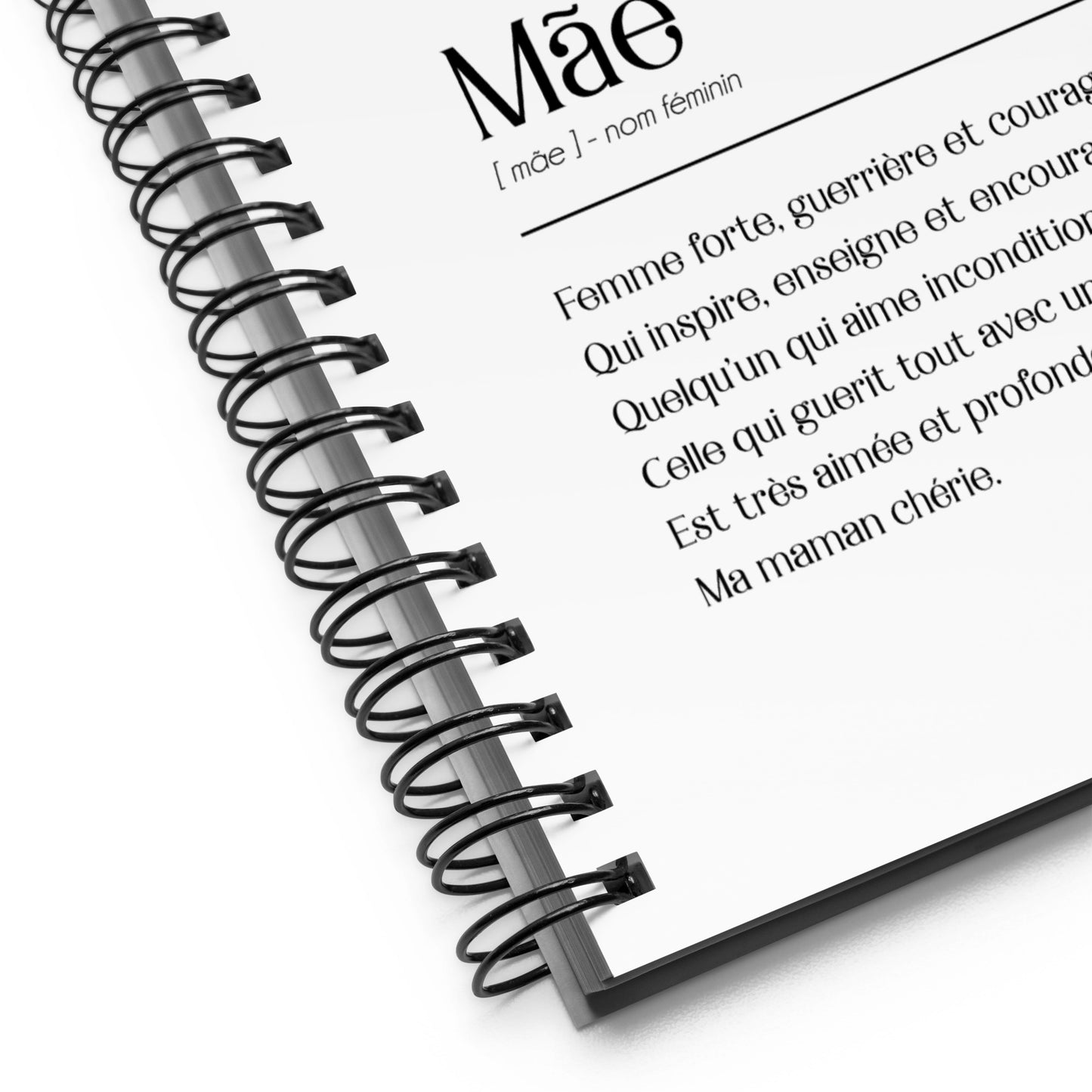 Carnet A5 à spirales « Mãe »