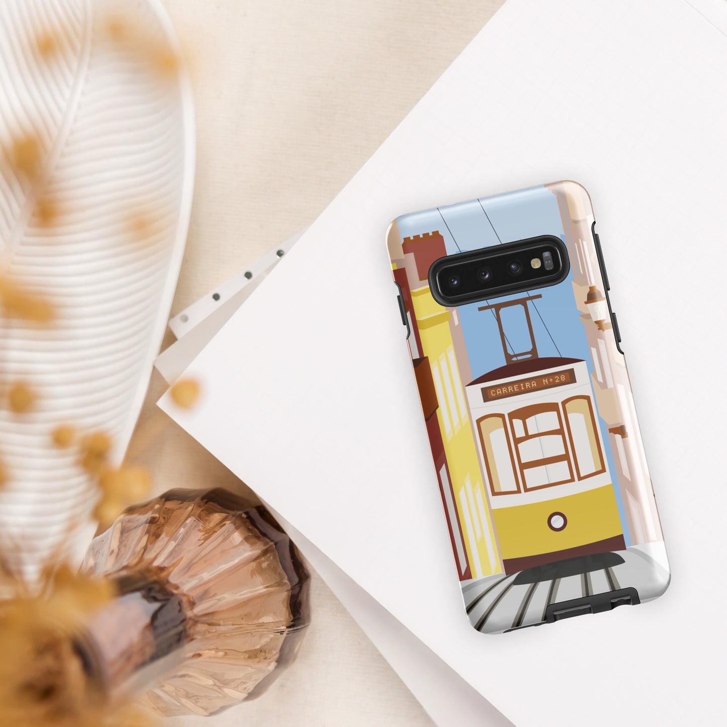 Coque Samsung rigide double protection « Tramway Lisbonne »