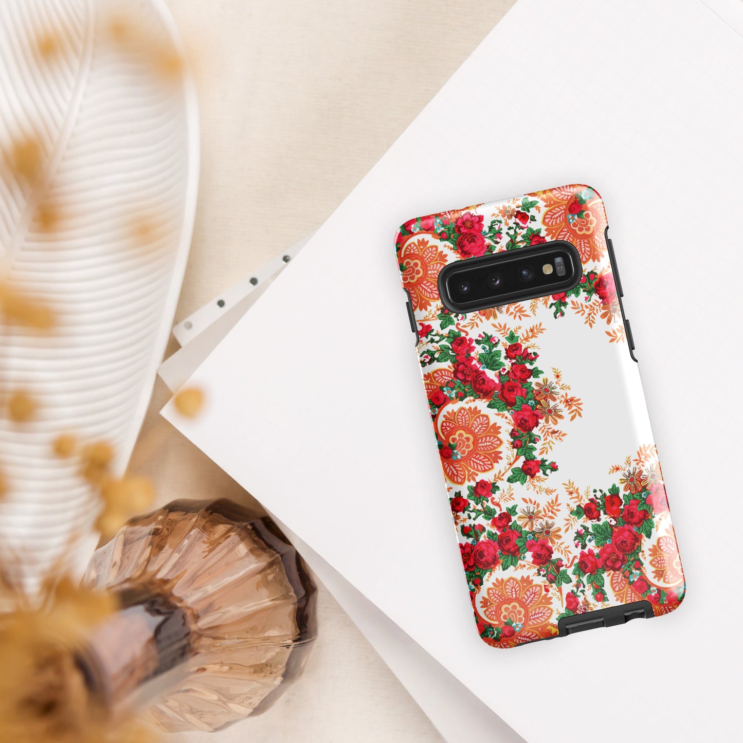 Capa rígida Samsung de dupla proteção “lenço português do Minhoto branco”