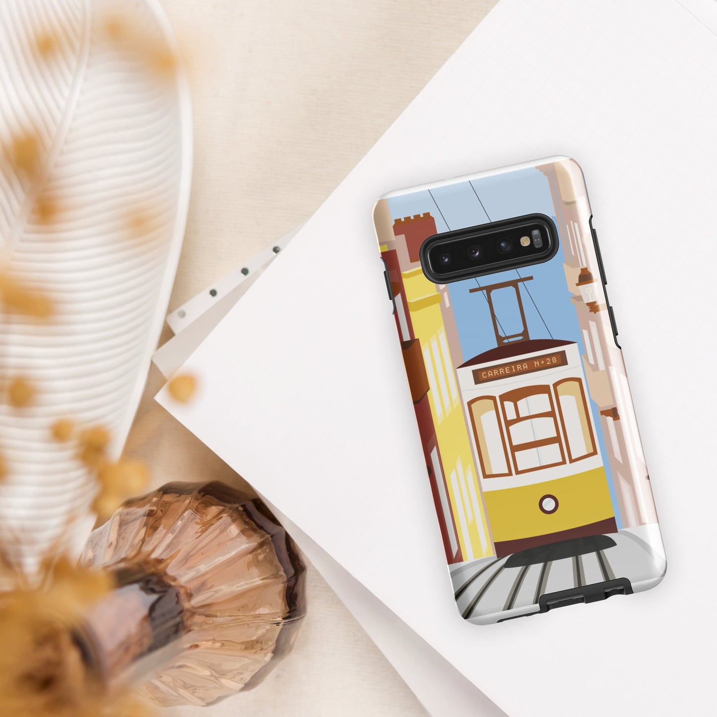 Coque Samsung rigide double protection « Tramway Lisbonne »