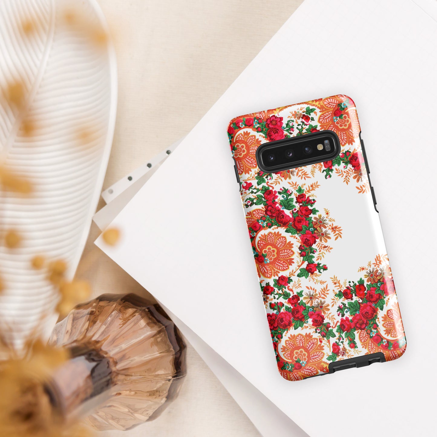 Capa rígida Samsung de dupla proteção “lenço português do Minhoto branco”