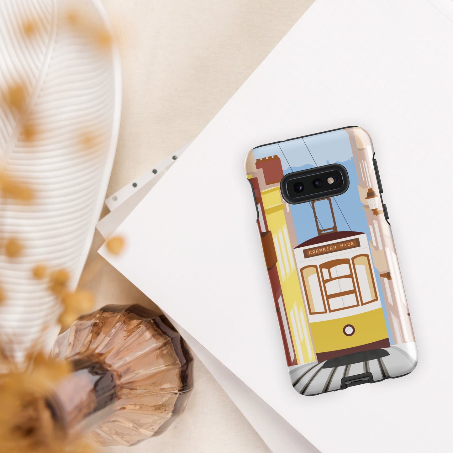 Coque Samsung rigide double protection « Tramway Lisbonne »
