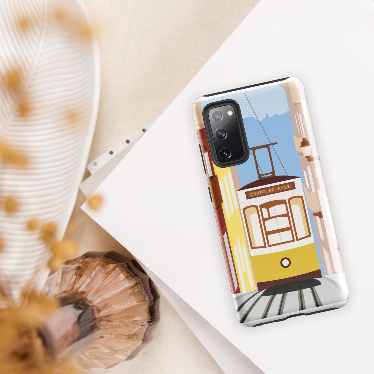 Coque Samsung rigide double protection « Tramway Lisbonne »