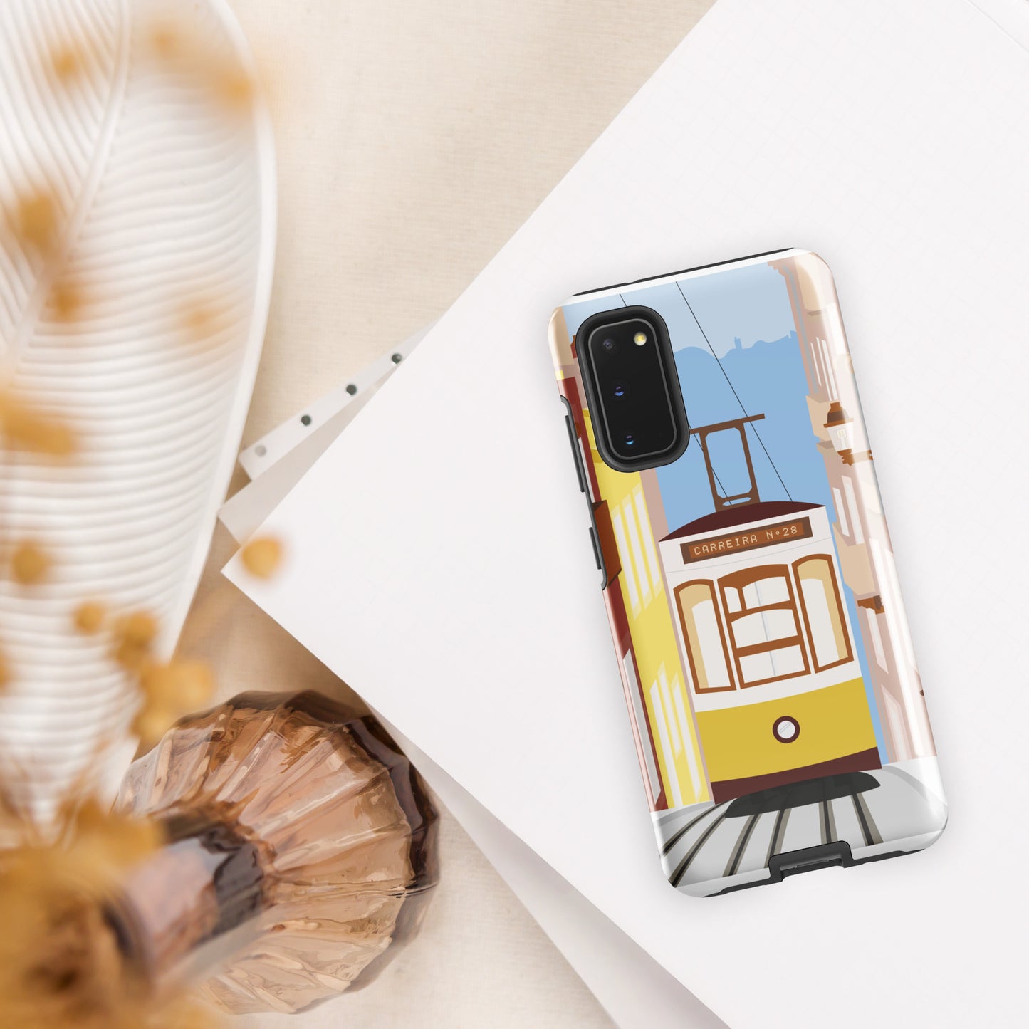 Coque Samsung rigide double protection « Tramway Lisbonne »