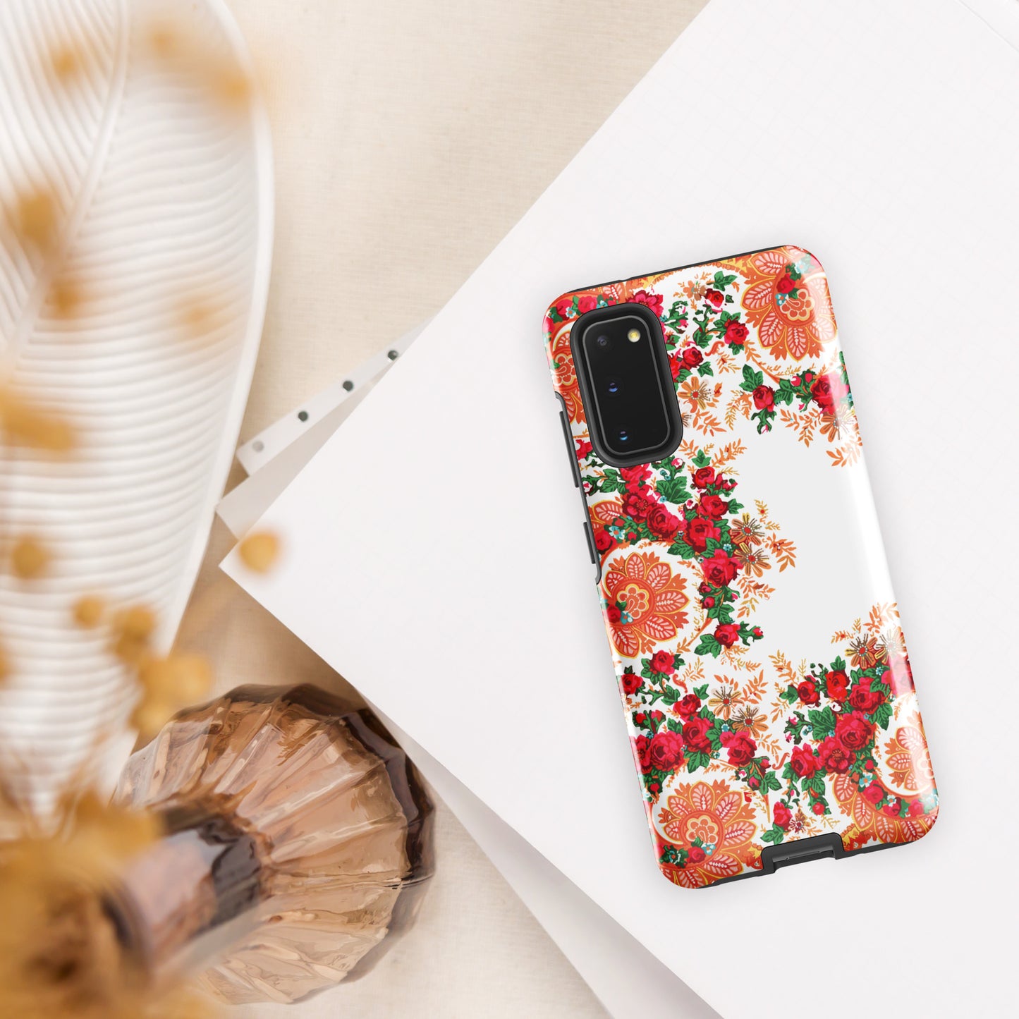Capa rígida Samsung de dupla proteção “lenço português do Minhoto branco”