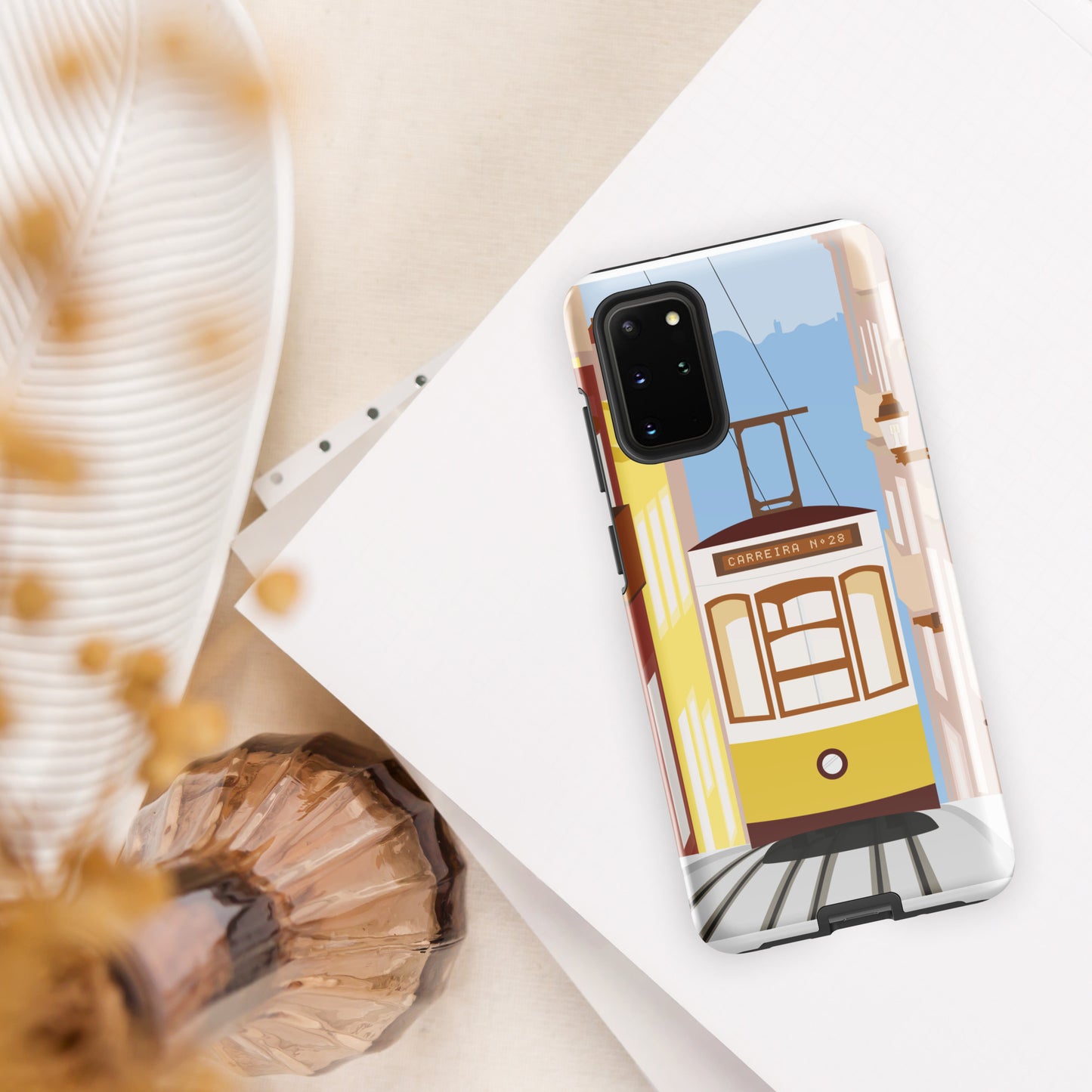 Coque Samsung rigide double protection « Tramway Lisbonne »