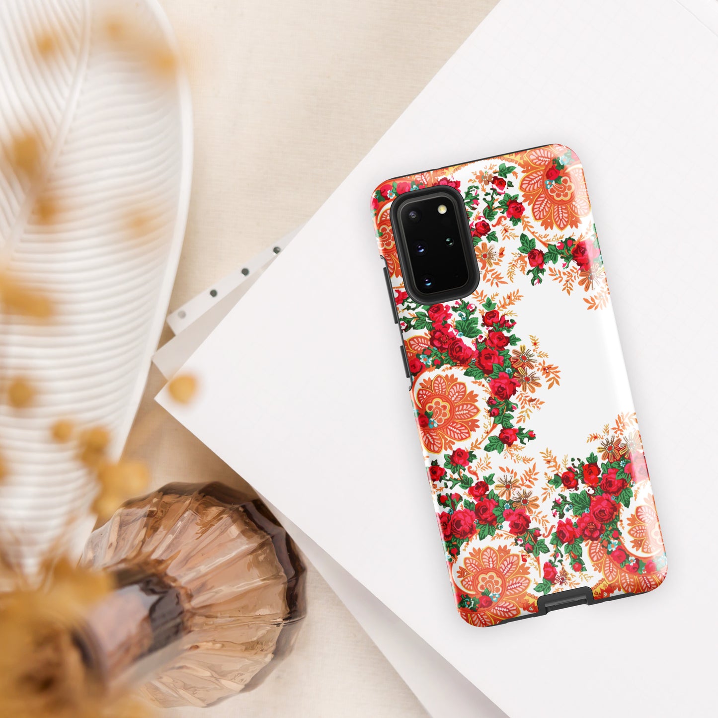 Capa rígida Samsung de dupla proteção “lenço português do Minhoto branco”