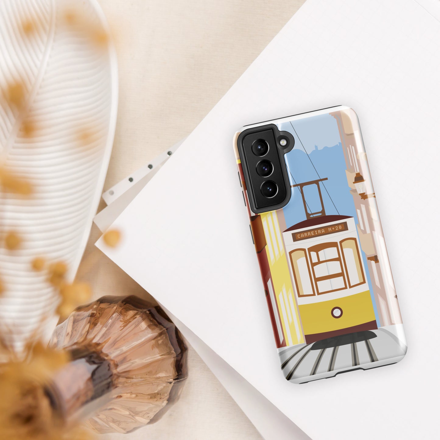 Coque Samsung rigide double protection « Tramway Lisbonne »