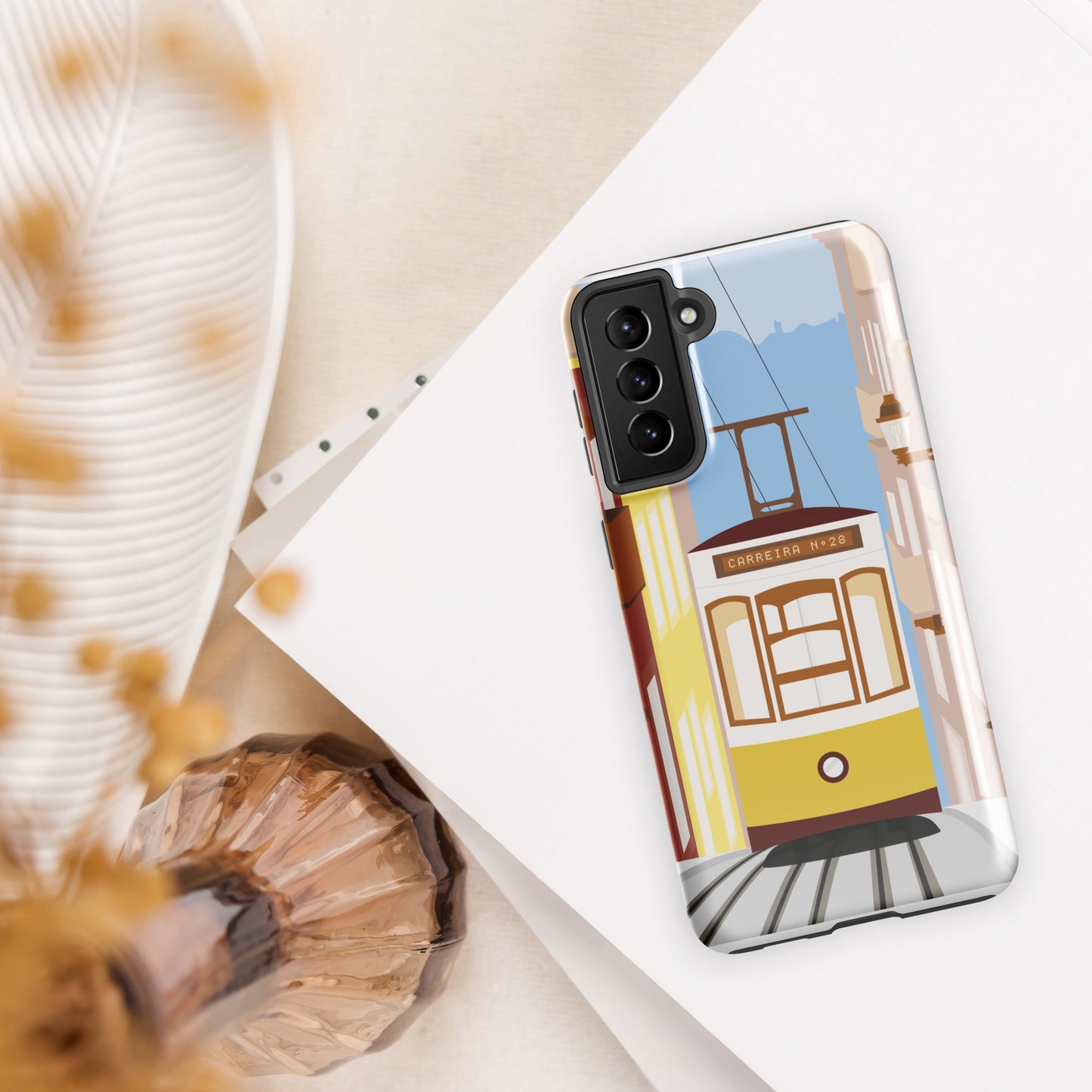 Coque Samsung rigide double protection « Tramway Lisbonne »