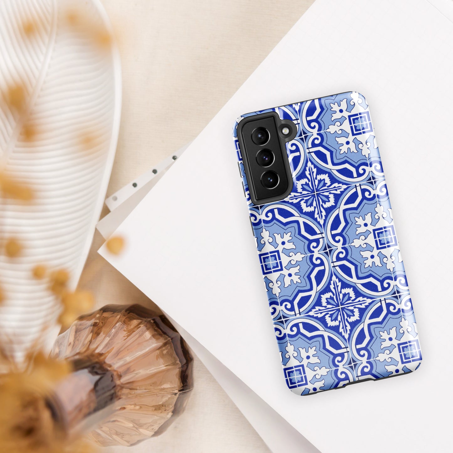 Coque Samsung rigide double protection « Azulejos de Porto »