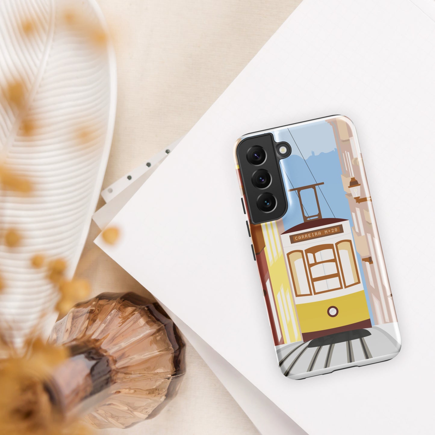Coque Samsung rigide double protection « Tramway Lisbonne »