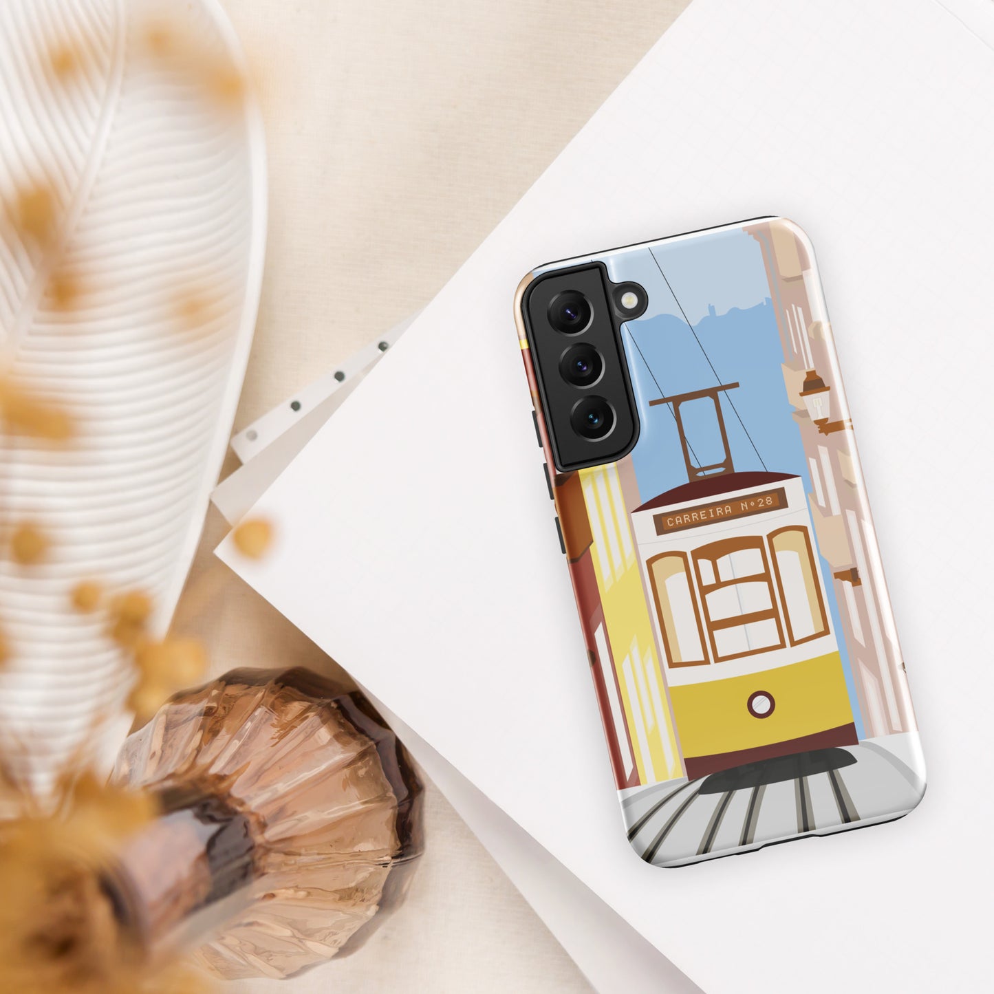 Coque Samsung rigide double protection « Tramway Lisbonne »