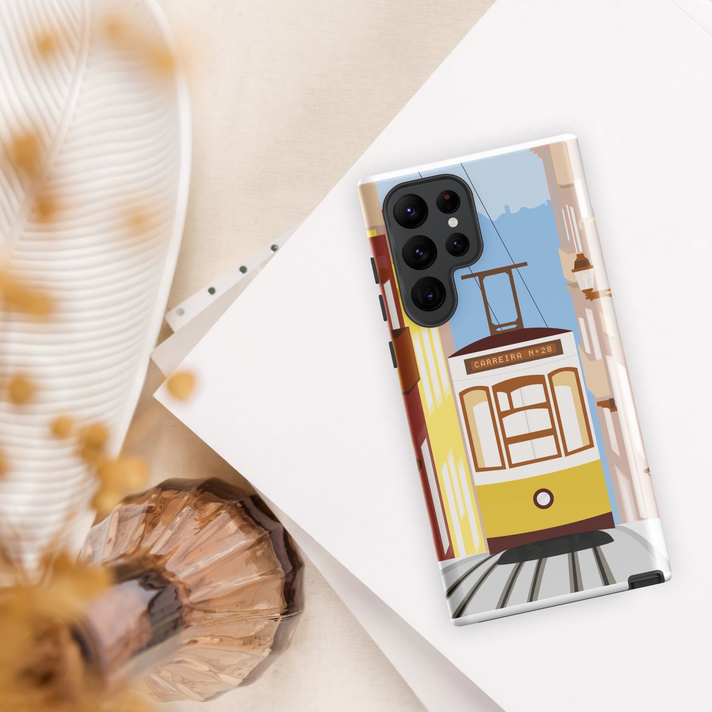 Coque Samsung rigide double protection « Tramway Lisbonne »