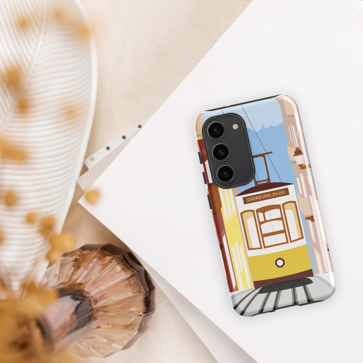 Coque Samsung rigide double protection « Tramway Lisbonne »