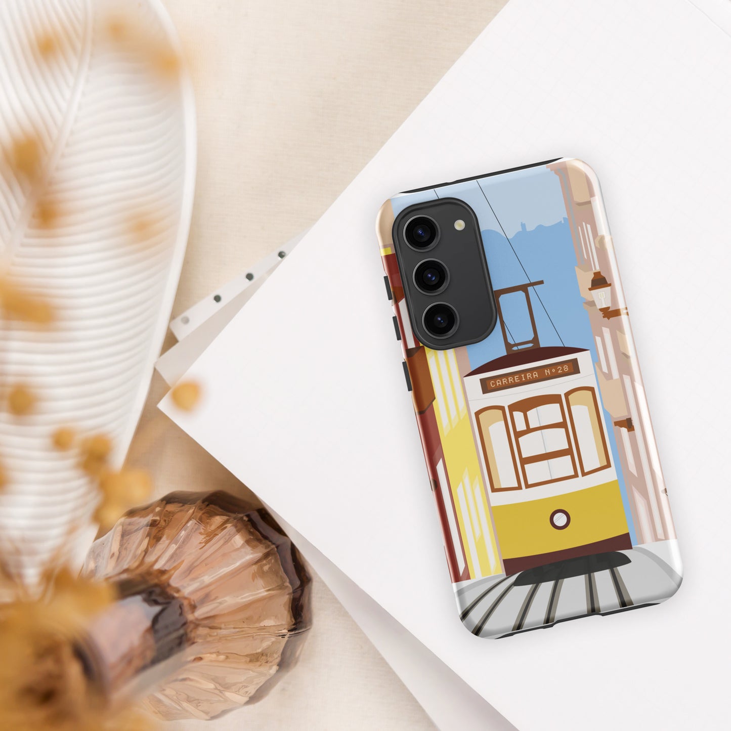 Coque Samsung rigide double protection « Tramway Lisbonne »