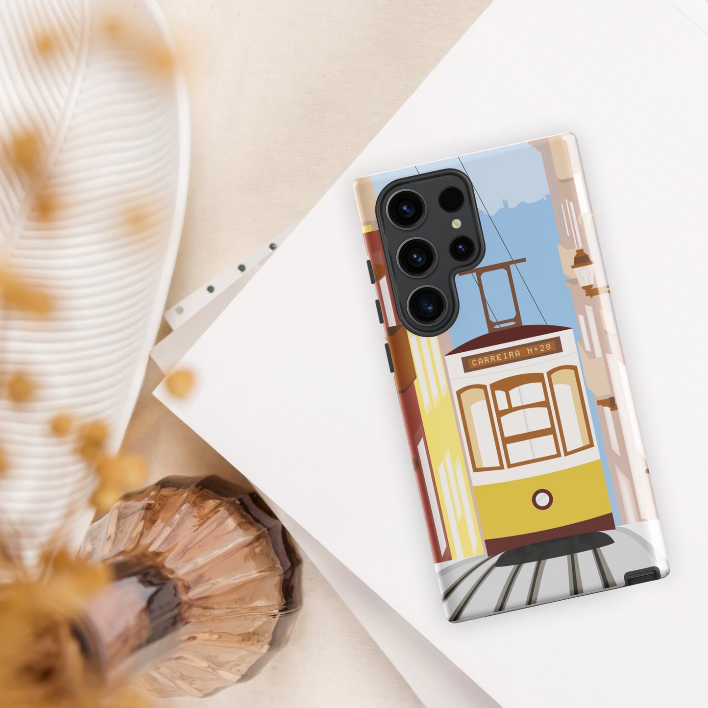 Coque Samsung rigide double protection « Tramway Lisbonne »