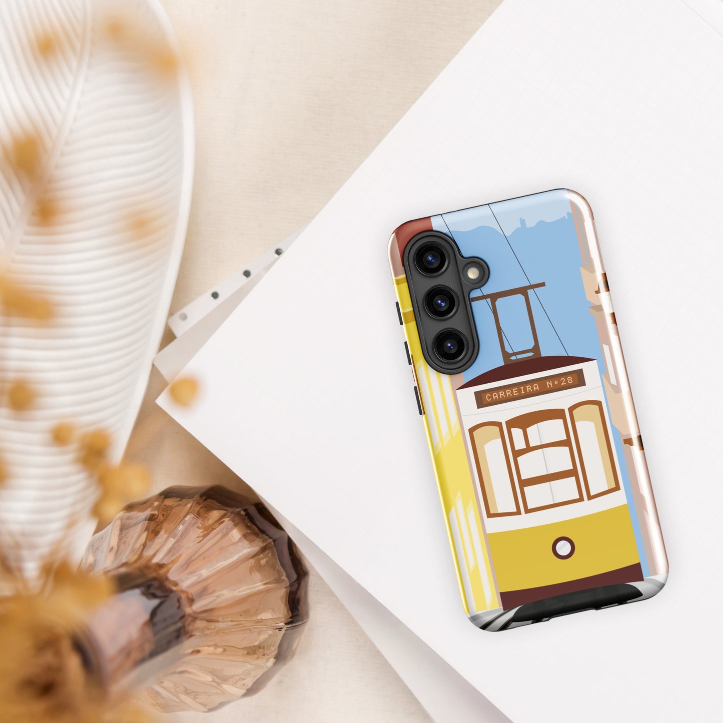 Coque Samsung rigide double protection « Tramway Lisbonne »