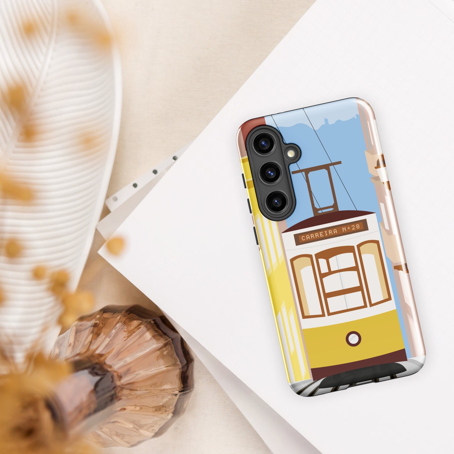 Coque Samsung rigide double protection « Tramway Lisbonne »