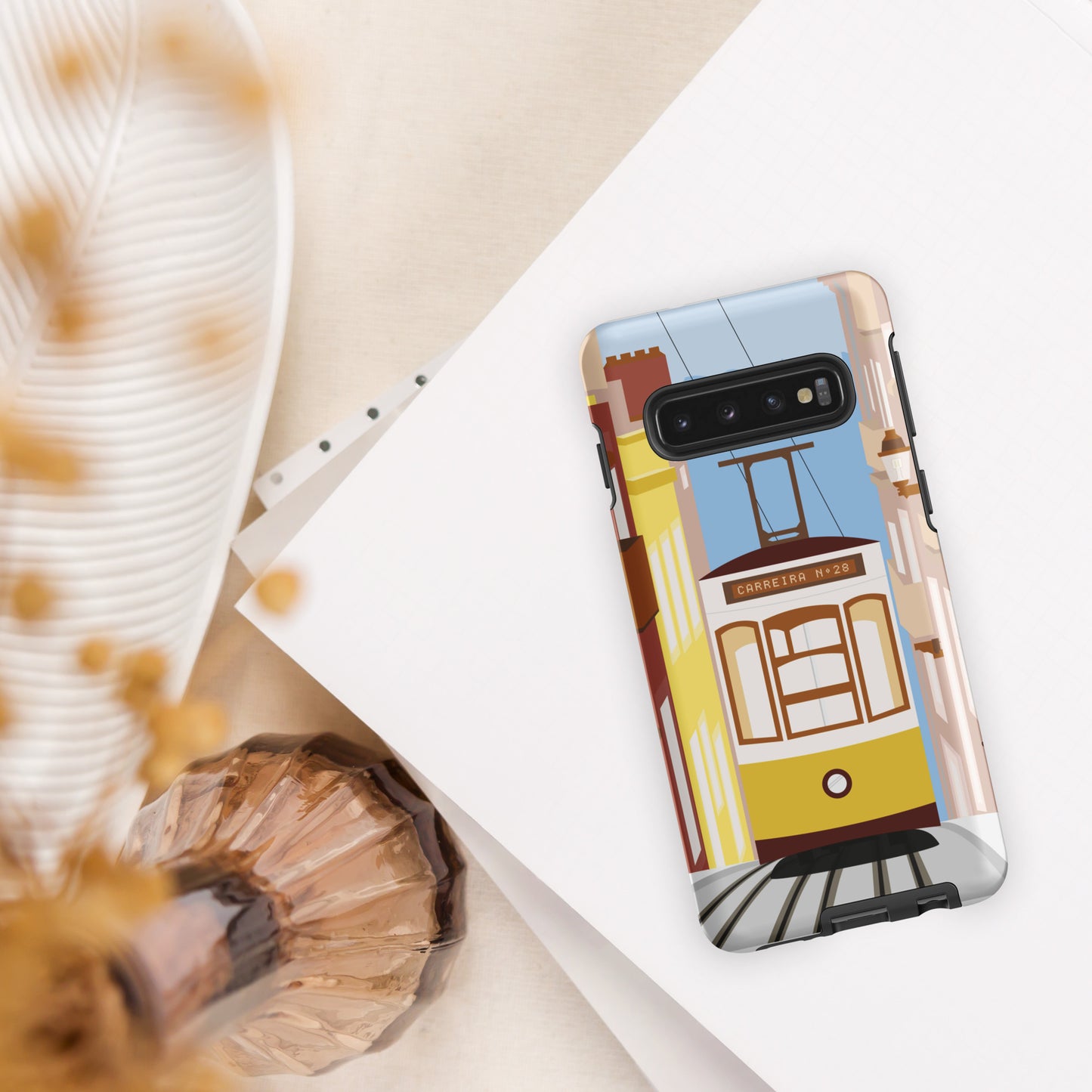 Coque Samsung rigide double protection « Tramway Lisbonne »