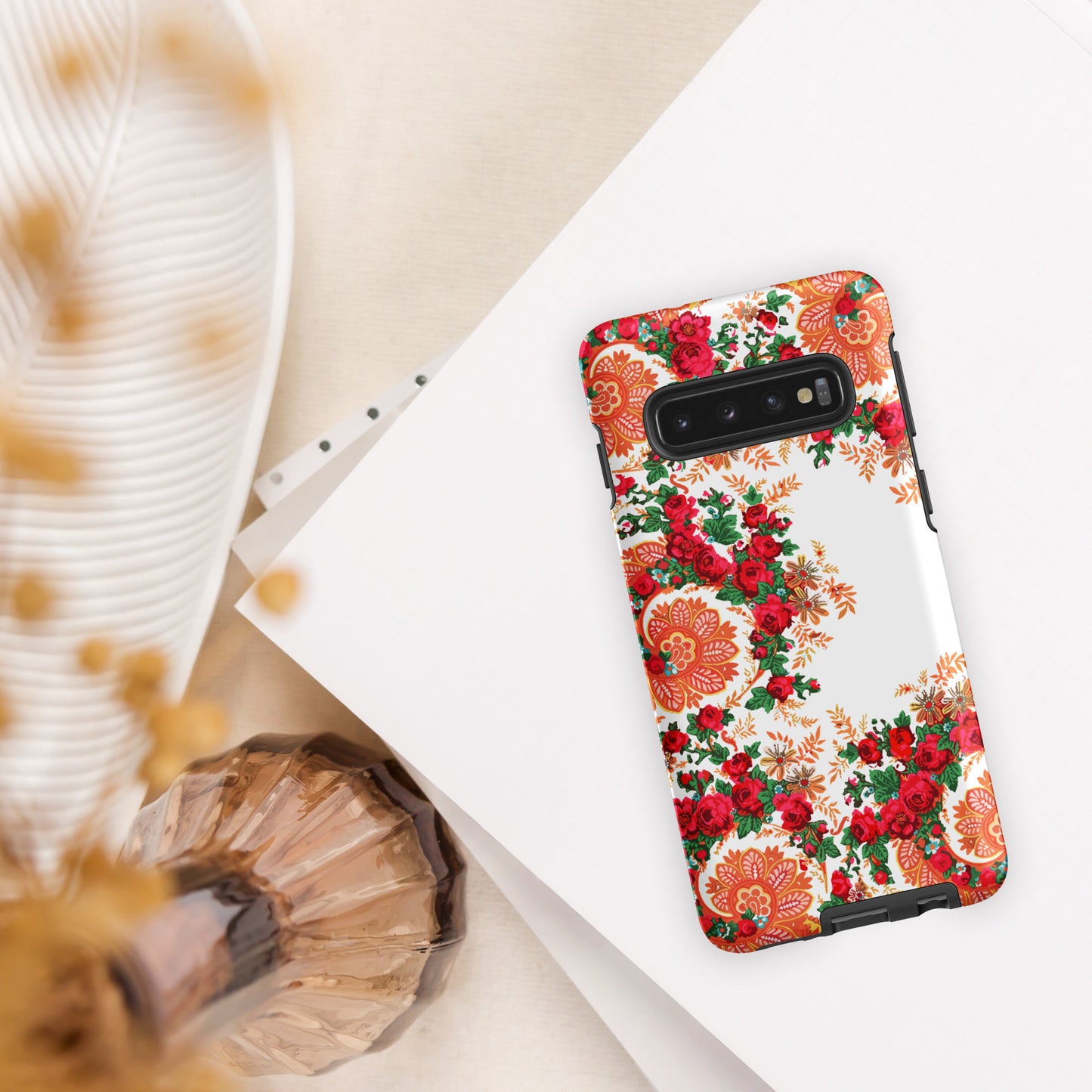 Capa rígida Samsung de dupla proteção “lenço português do Minhoto branco”
