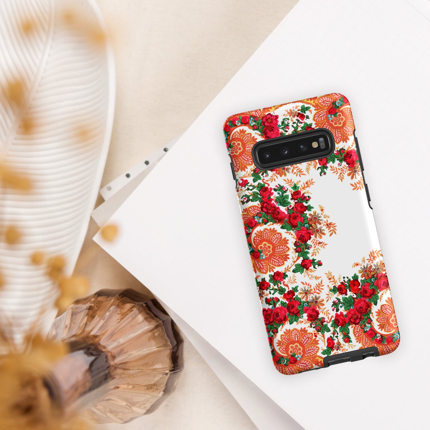 Capa rígida Samsung de dupla proteção “lenço português do Minhoto branco”