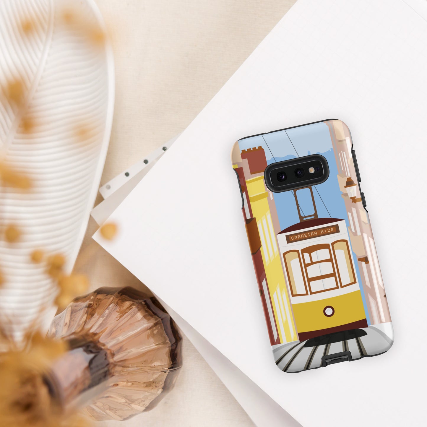 Coque Samsung rigide double protection « Tramway Lisbonne »