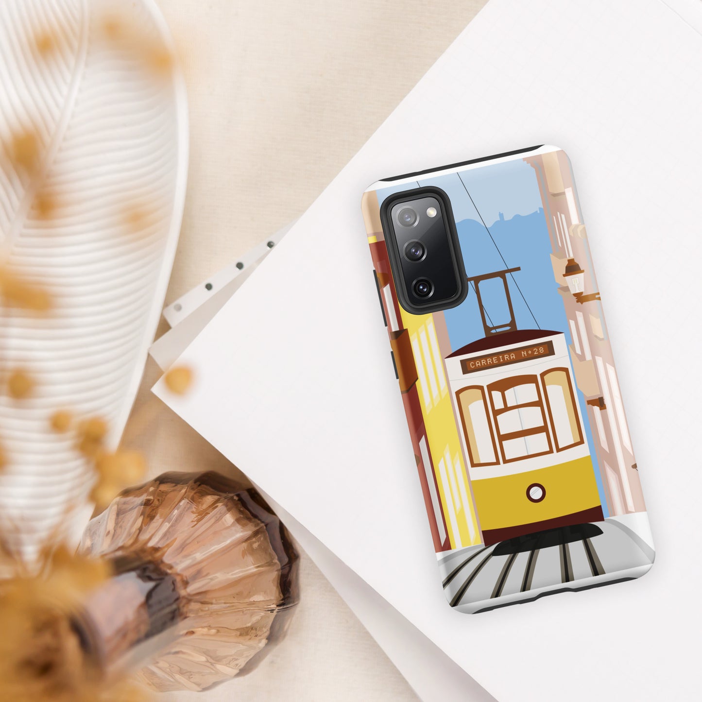 Coque Samsung rigide double protection « Tramway Lisbonne »