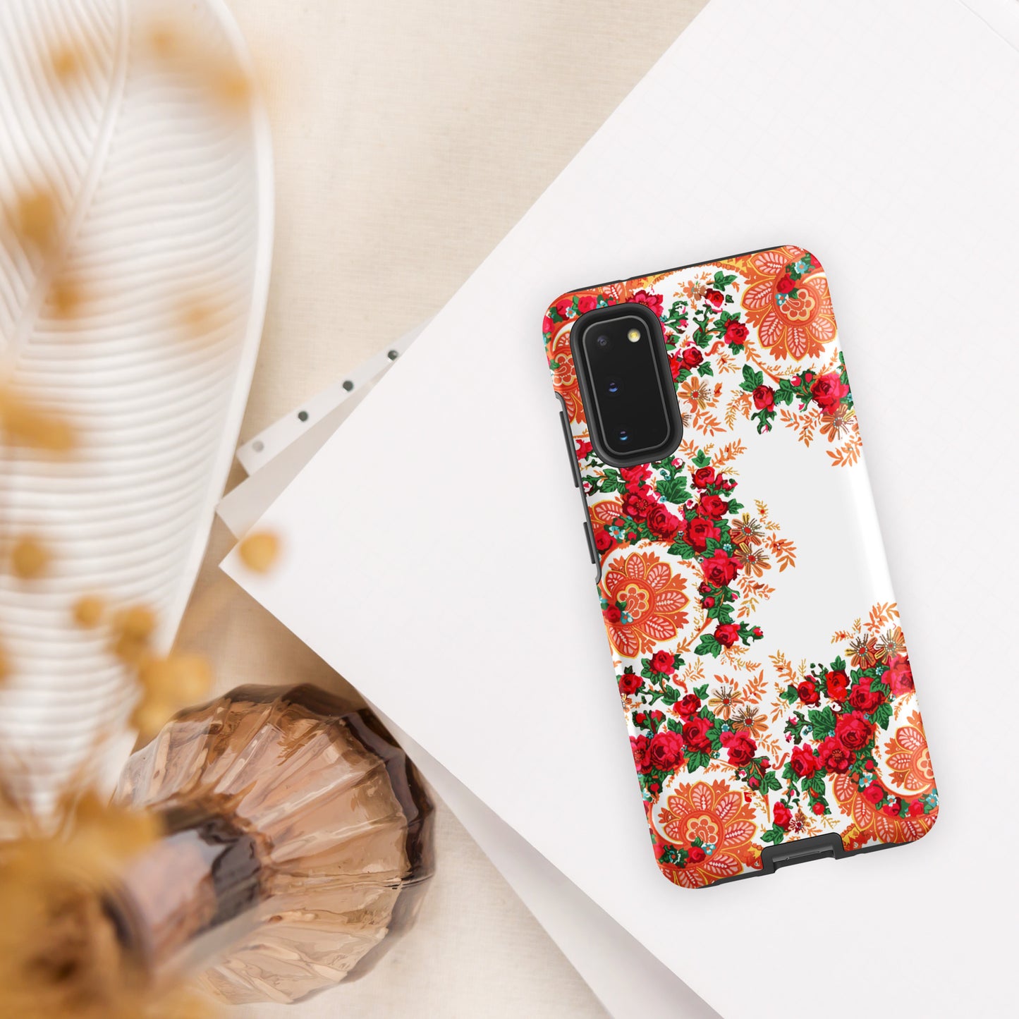 Capa rígida Samsung de dupla proteção “lenço português do Minhoto branco”