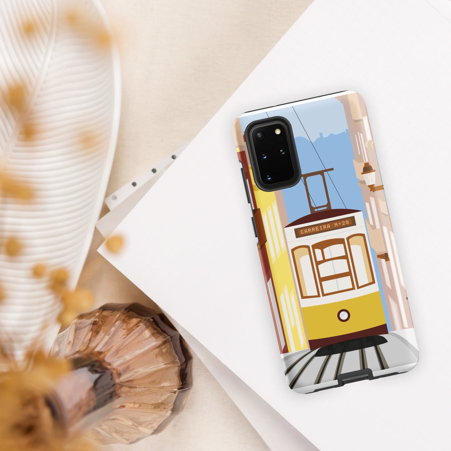 Coque Samsung rigide double protection « Tramway Lisbonne »