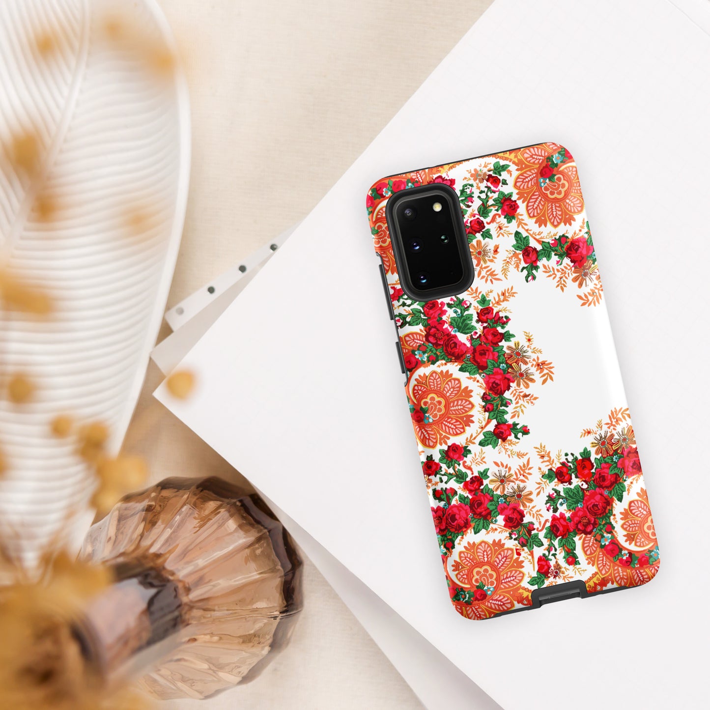 Capa rígida Samsung de dupla proteção “lenço português do Minhoto branco”