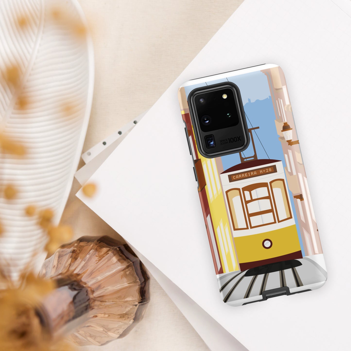 Coque Samsung rigide double protection « Tramway Lisbonne »