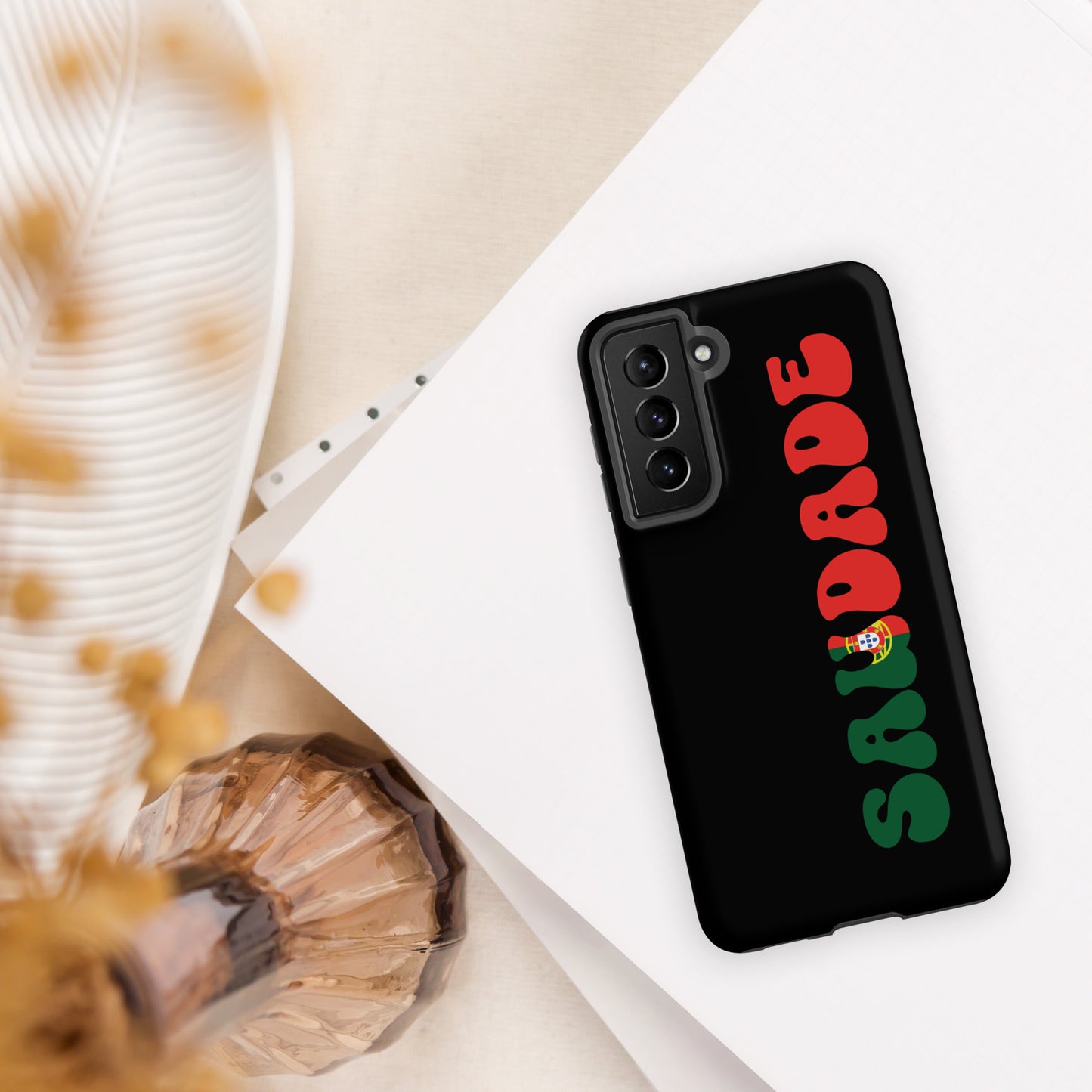 Coque Samsung rigide double protection « Saudade Portugal »